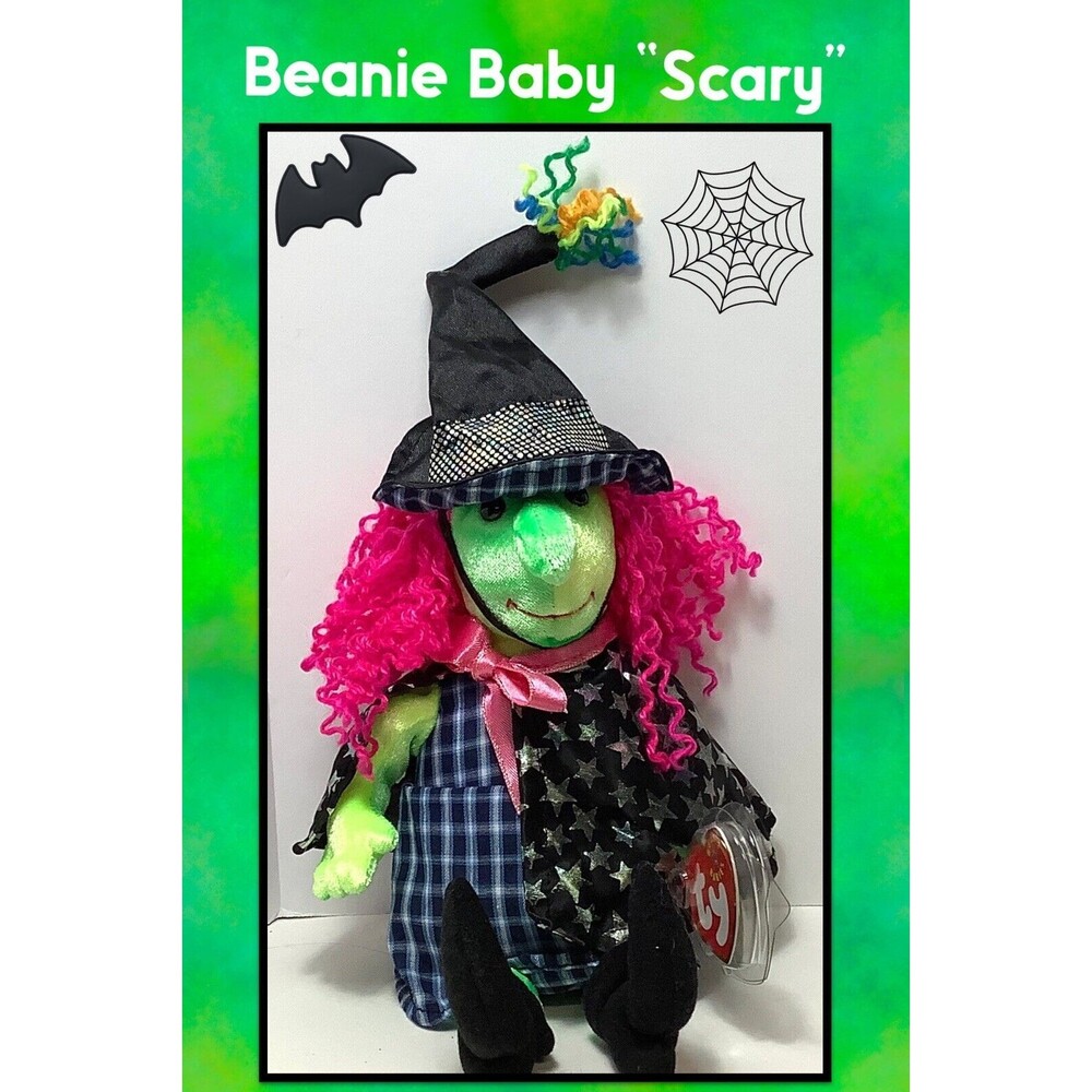 TY Beanie Baby - SCARY the‎ Witch 8" Plush Stuffed Animal Toy With Tags